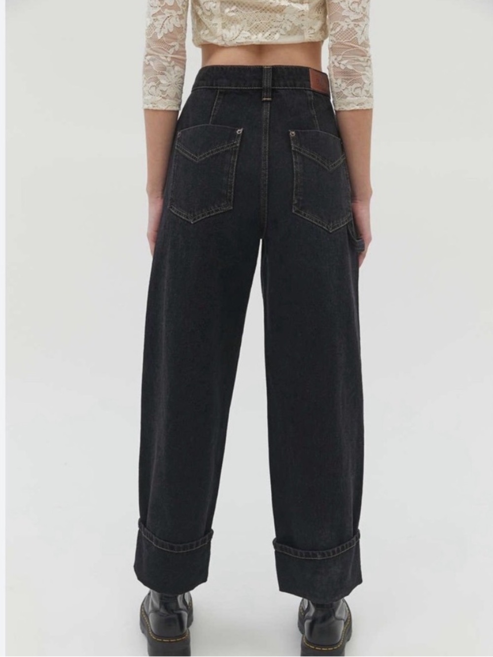BDG  Black Carpenter wide leg high rise Jeans size 24